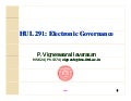 Introduction to HUL291 Course E-Governance IITD