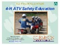 ATV Safety Summit: Tranining Innovations - 4-H ATV Safety Training (South Carolina)