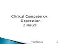 2 hours clinical competency depression bipolar