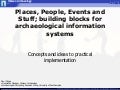Places, People, Events and Stuff; building blocks for archaeological information systems