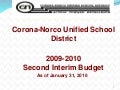 2nd Interim 09-10 Budget Presention