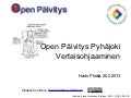 Open Päivitys Pyhäjoki Vertaisohjaaminen