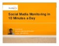 Social Media Monitoring in 10 Minutes a Day