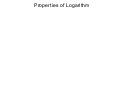 3.1 properties of logarithm
