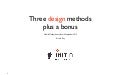 Rick le Roy - Three design methods for mobile services