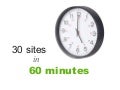 30 sites in 60 minutes