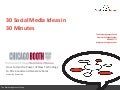 30 Social Media Ideas in 30 Minutes - Delivered at Chicago Booth