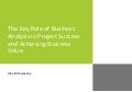 Key role of business analysis in project success