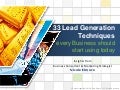 33 Lead Generation Techniques for Businesses