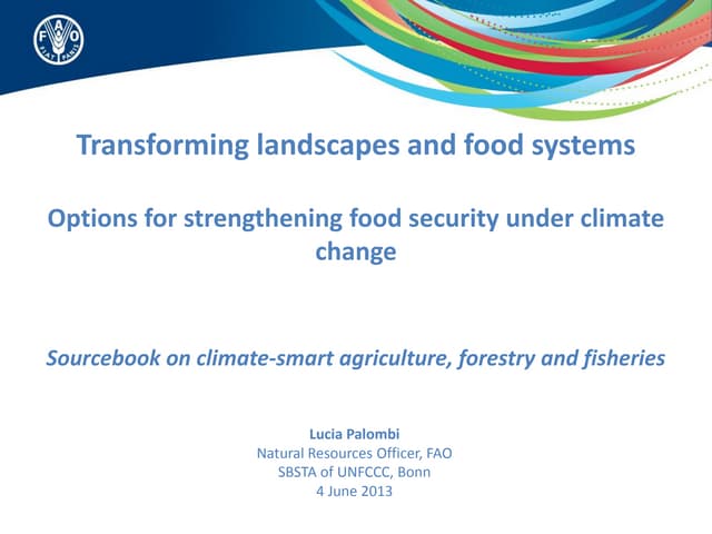 Transforming landscapes and food systems: Options for strengthening food security under climate change