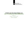 Criteriadocument Kantoorgebouwen huur en aankoop