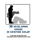38 Kesilapan Umum di sekitar Solat