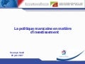 La politique marocaine en matière d’investissement