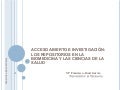 3ºAcceso Abierto E InvestigacióN2[1]. Fesabid 2009
