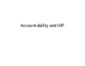 “Accountability and IHP+” (English)