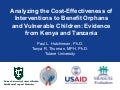 Analyzing the Cost-Effectiveness of Interventions to Benefit Orphans and Vulnerable Children: Evidence from Kenya and Tanzania