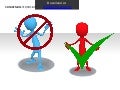 3D slide man -  yes-no signs