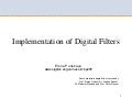 Implementation of Digital Filters