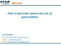 How to get more conversion out of your website