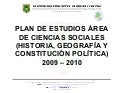PLAN DE ÁREA CIENCIAS SOCIALES 2009 2010  IECC