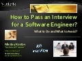 How to Pass an Interview for Software Engineer / IT Specialist?