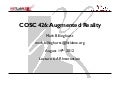 426 lecture6b: AR Interaction