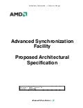 AMD "Advanced Synchronization Facility" Proposal 