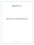 What are Your 2011 SEO Goals?
