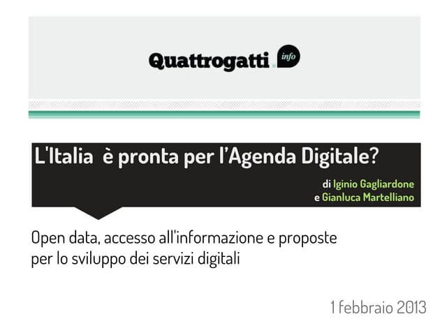 L'Italia è pronta per un'agenda digitale?