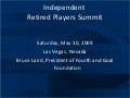Bruce Laird and Tony Davis Fourth and Goal Presentation at Independent Retired Football Players Summit