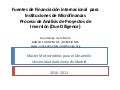 Financiación Internacional para Instituciones de Microfinanzas. Proceso de Due Diligence