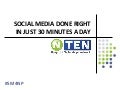 Holly Ross: Social Media Done Right in 30 Minutes a Day 