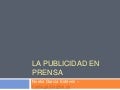 LA PUBLICIDAD EN LA PRENSA 