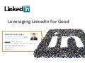 Bryan Breckenridge - Leveraging LinkedIn for Good