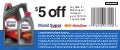 $5 off Mobil Super Oil Change - only at AutoZone