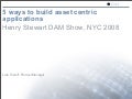 5 Ways To Build Asset Centric Applications