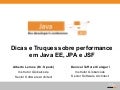 Dicas e Truques sobre Performance em Java EE, JPA e JSF