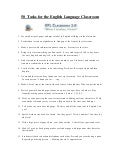 50 tasks for the english language classroom
