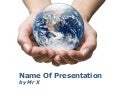 Earth in Hands Free Powerpoint Template