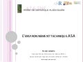 L’environnement technique ASA (Francis Lemaitre et Richard Guérinet, 5 décembre 2011