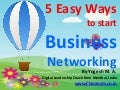 5 Easy Ways to start Business Networking