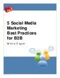5 Social Media Marketing Best Practices for B2B