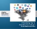 5 time saving tips to streamline your college's social media activities