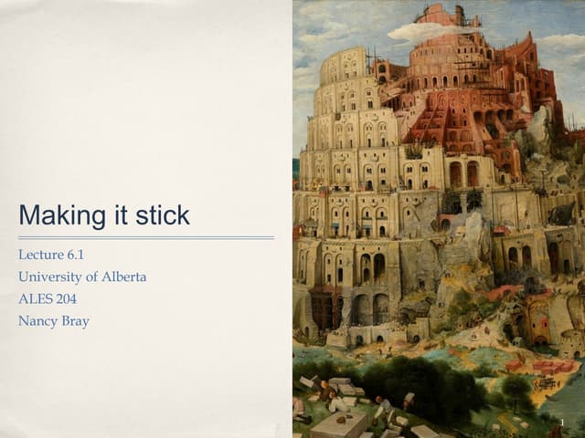 6.1 making it stick lecture slides student notes