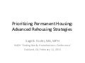 6.3: Prioritizing Permanent Housing: Advanced Re-Housing Strategies