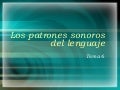 6. los patrones sonoros del lenguaje