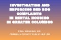 6 Investigating & Enforcing Bed Bug Complaints in Rental Housing in Greater Columbus