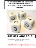 60 adiciones ambito numerico hasta 20 con uso de  dados