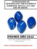 60 sustracciones ambito numerico hasta 10 con uso de dados