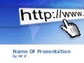 Hand Click over Web Adress Free Powerpoint Template